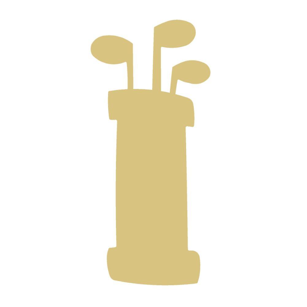 Basic Shape Golf Clubs MDF Cutout Golf Club Silhouette - Unfinished For DIY