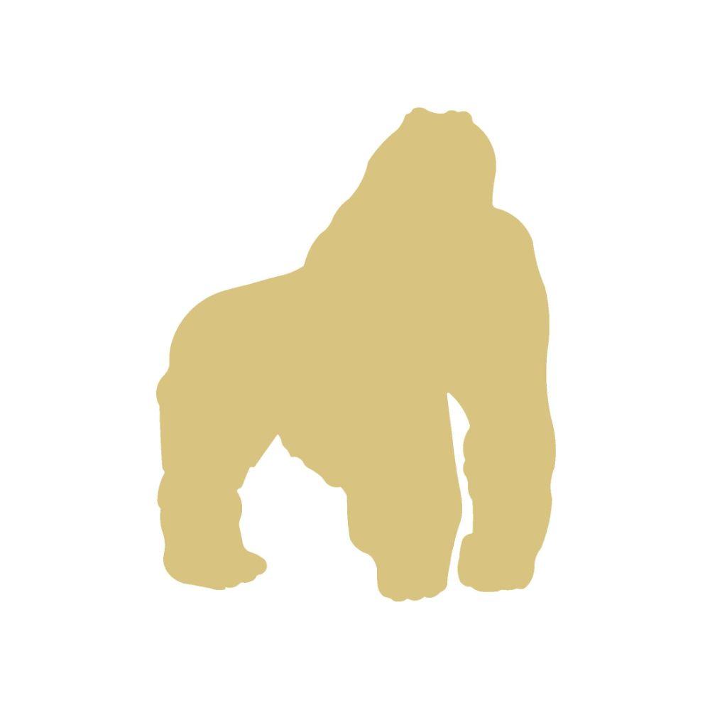 Basic Shape Gorilla MDF Cutout Silhouette - Unfinished For DIY