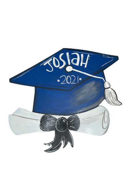 Basic Shape Graduation Cap MDF Cutout Silhouette Style 2 - Unfinished For DIY