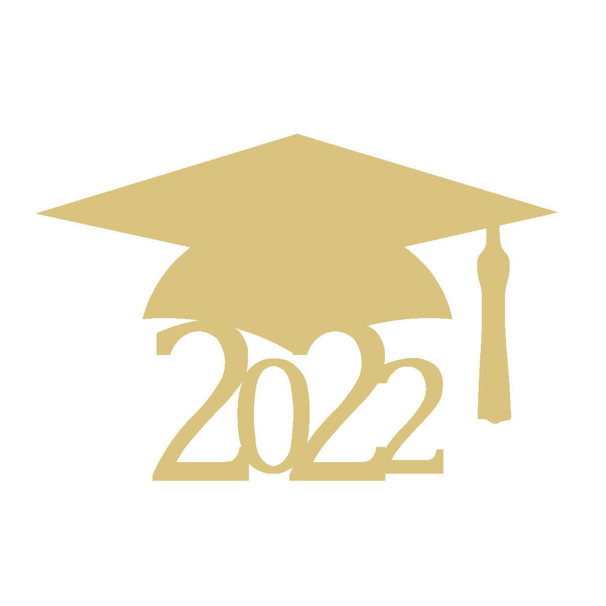 Basic Shape Graduation Cap MDF Cutout 2022 Graduation Cap - Unfinished For DIY