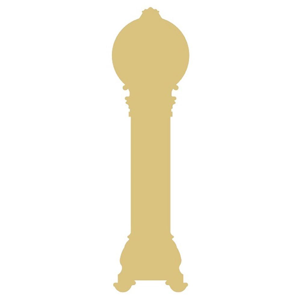 Basic Shape Grandfather Clock MDF Cutout Silhouette - Unfinished For DIY
