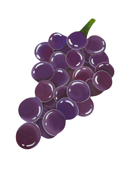 Basic Shape Grape MDF Cutout Cluster Silhouette - Unfinished For DIY