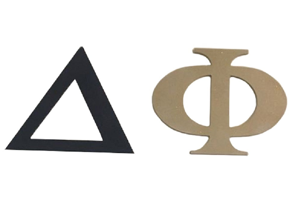 Basic Shape Greek Font MDF Cutout Alphabet A-Z - Unfinished For DIY