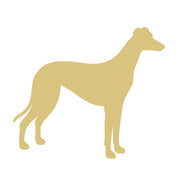 Basic Shape Greyhound MDF Cutout Dog Silhouette - Unfinished For DIY