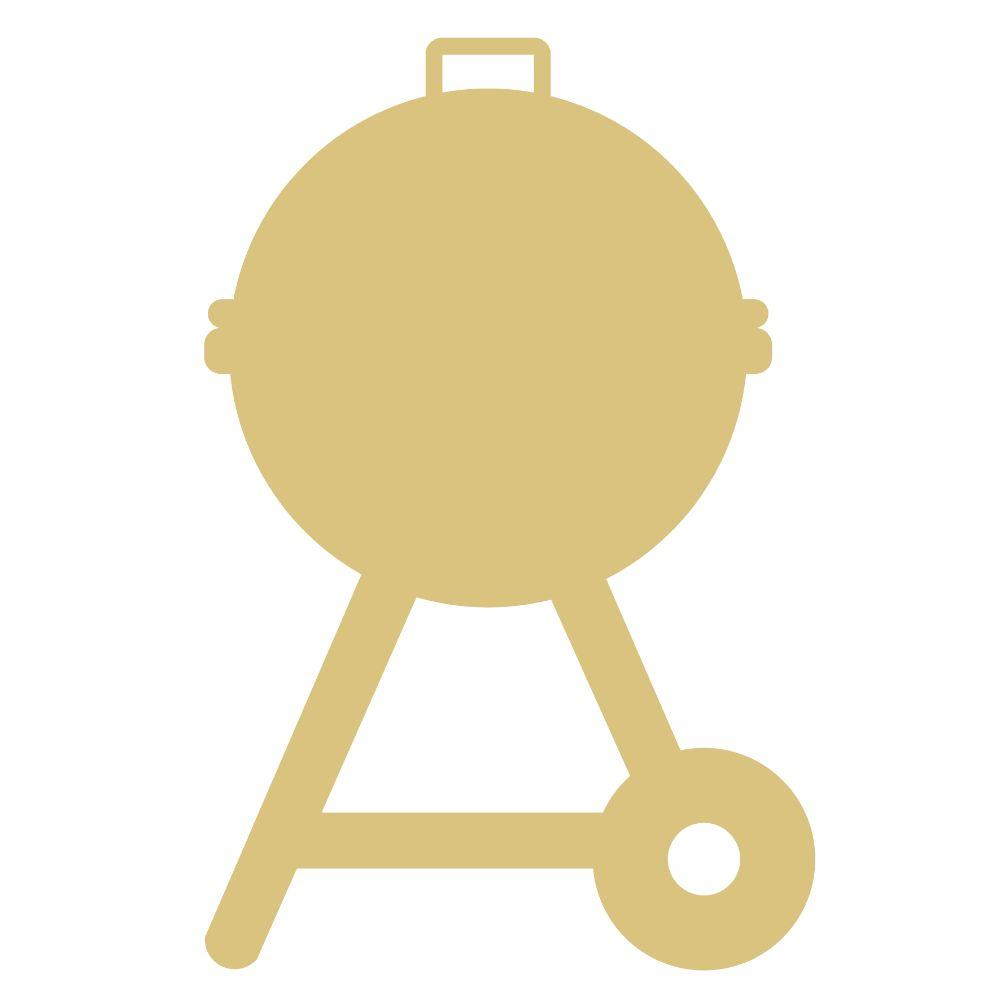 Basic Shape Grill MDF Cutout Decorative Hanging Ornament - Unfinished For DIY