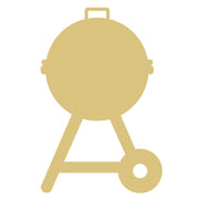 Basic Shape Grill MDF Cutout Decorative Hanging Ornament - Unfinished For DIY