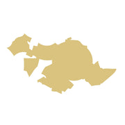 Basic Shape MDF Cutout City Of Grovetown Outline - Unfinished For DIY