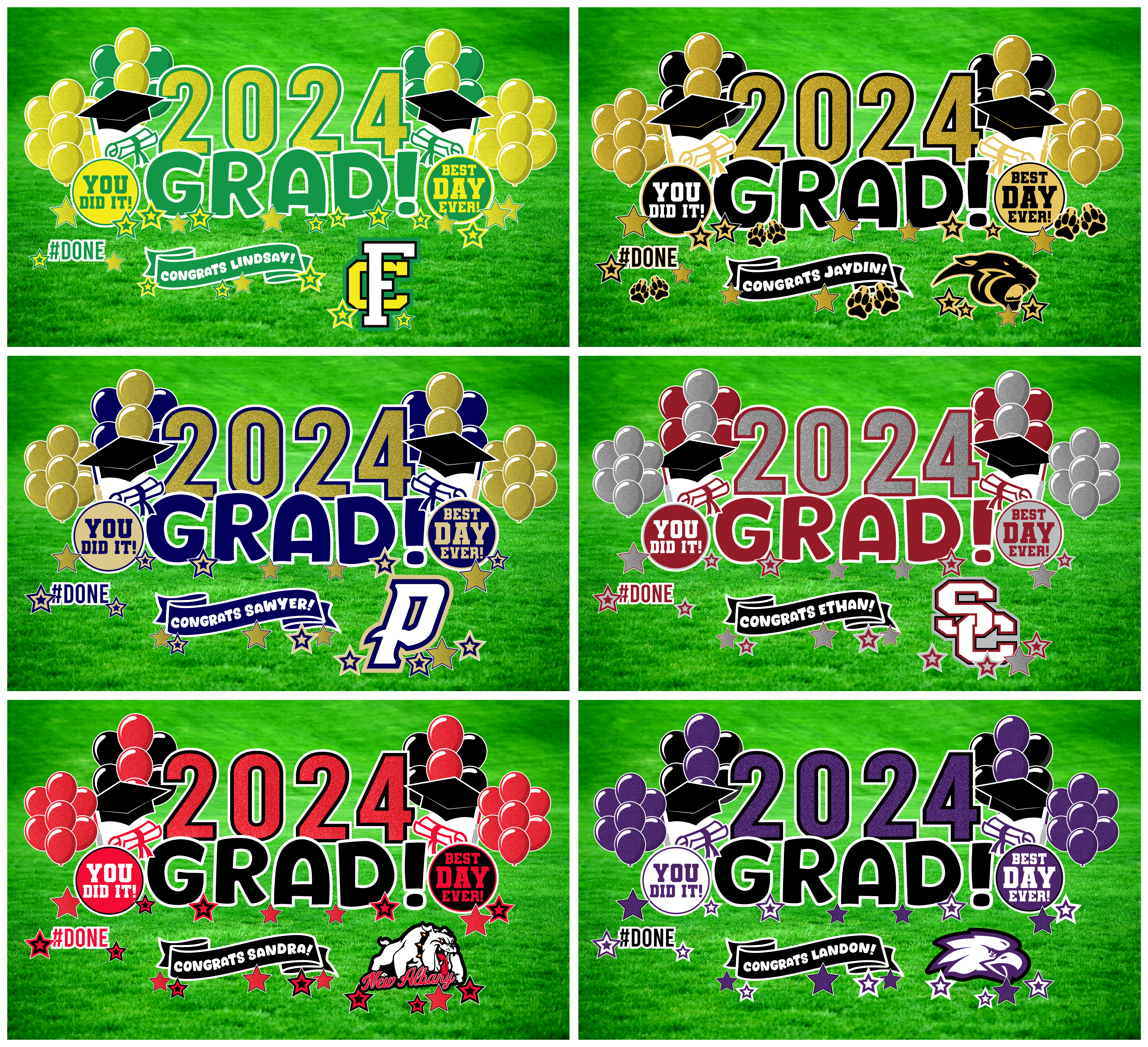 CUSTOM MADE YARD CARDS