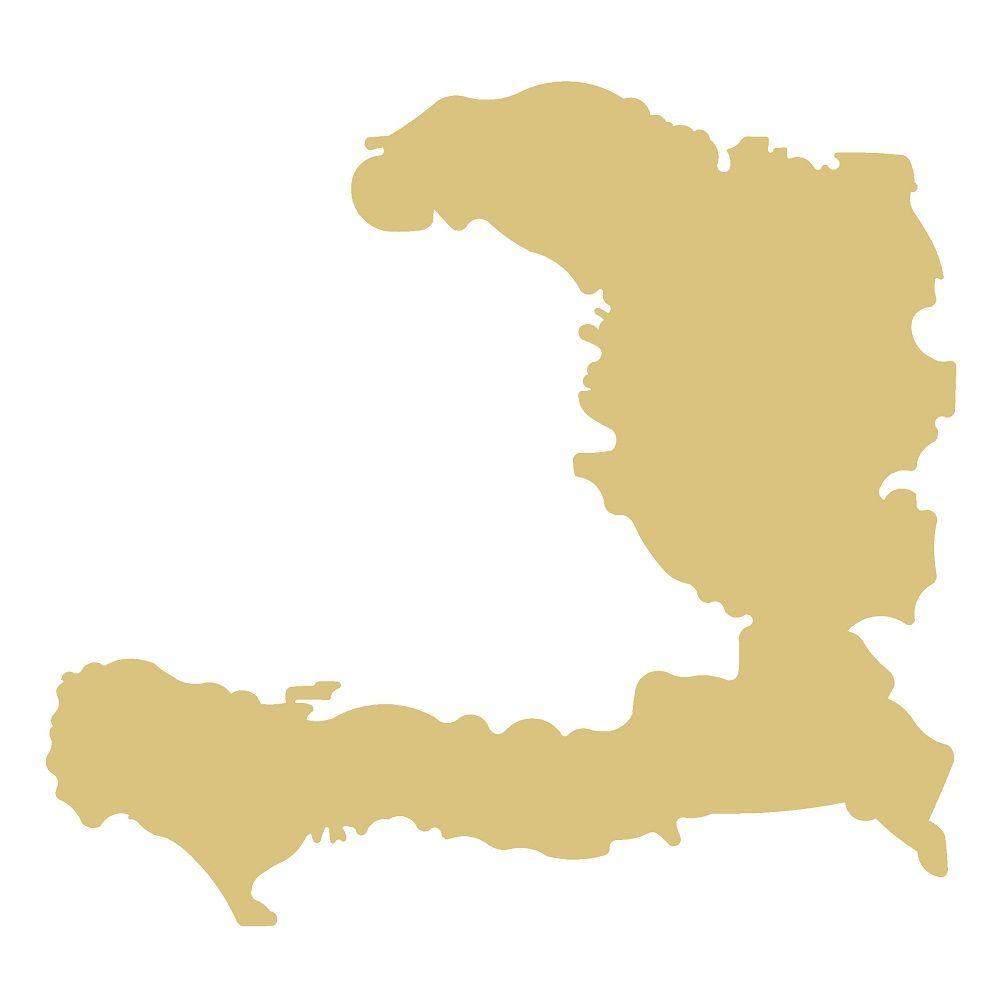 Basic Shape Haiti MDF Cutout Map Silhouette - Unfinished For DIY