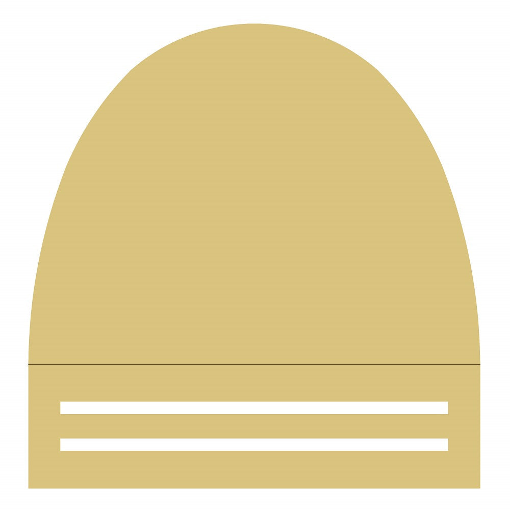 Half Oval Form MDF Cutout - Unfinished For DIY