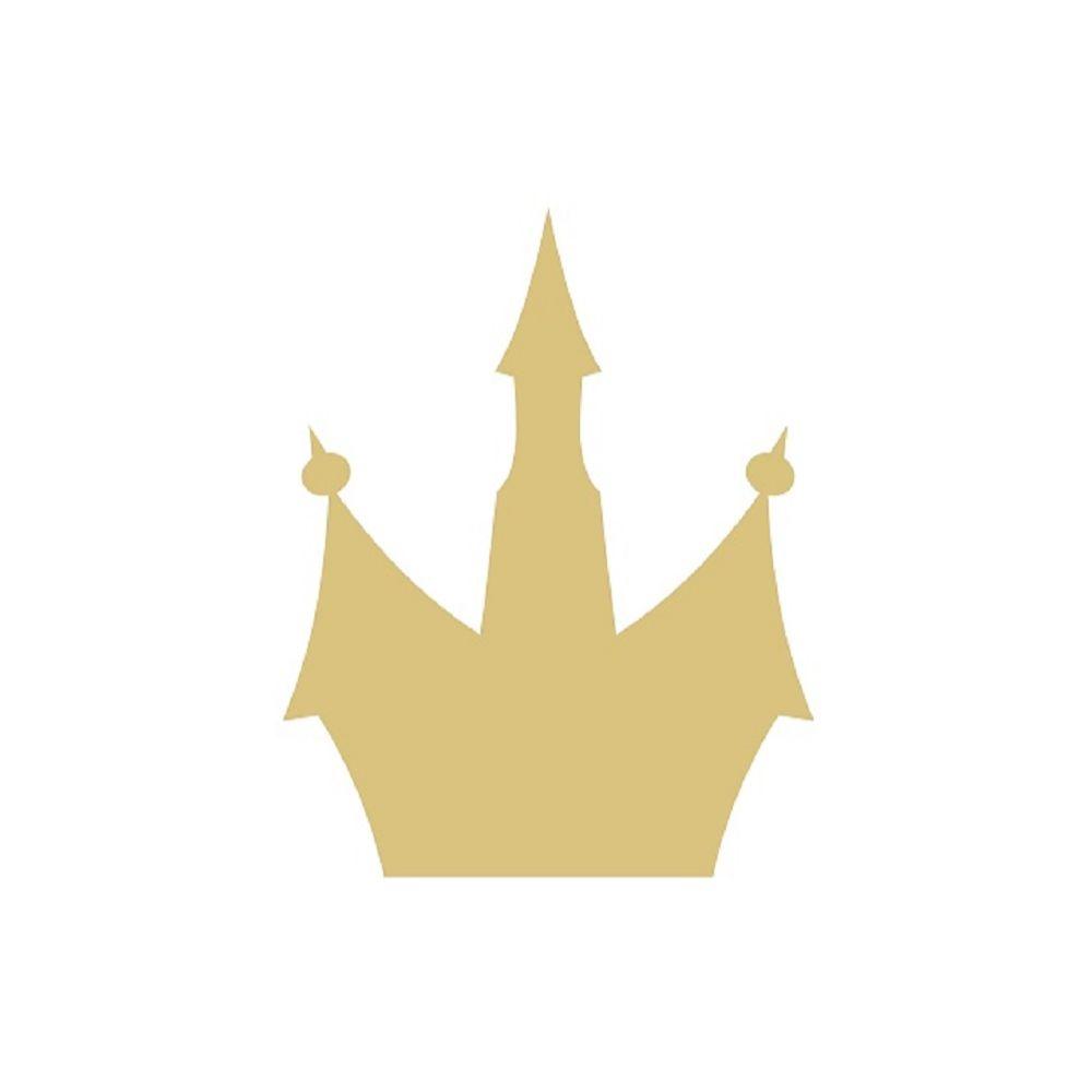 Basic Shape Crown MDF Cutout Crown Silhouette - Unfinished For DIY