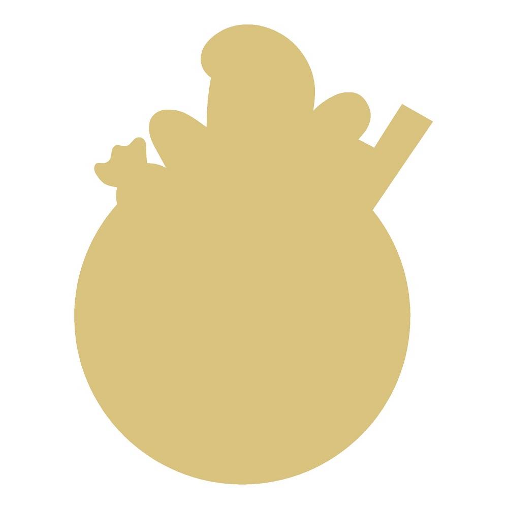 Basic Shape Pumpkin MDF Cutout Halloween Silhouette Style 3 - Unfinished For DIY