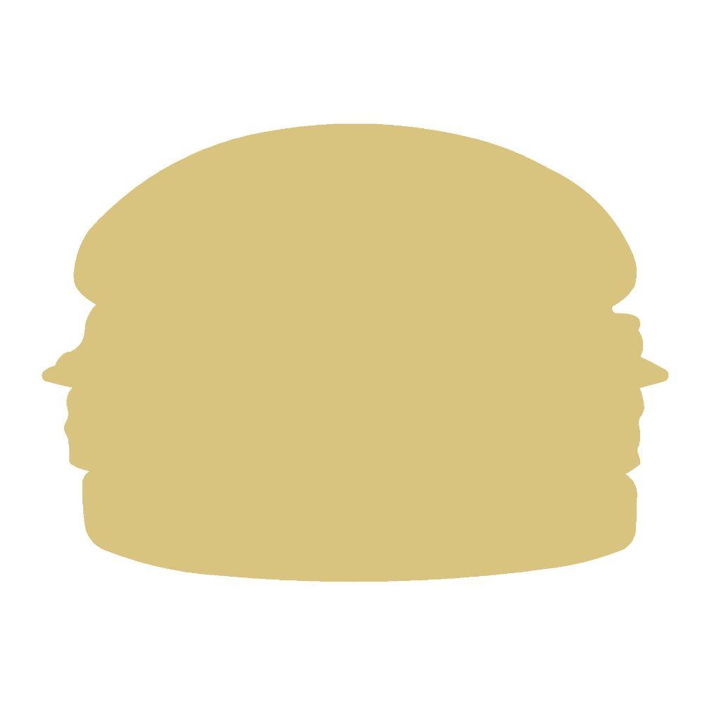 Basic Shape Hamburger MDF Cutout Silhouette - Unfinished For DIY