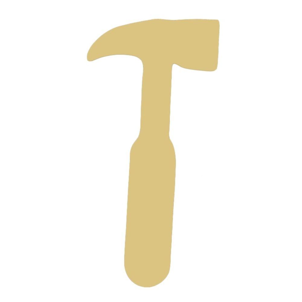 Basic Shape Hammer MDF Cutout Silhouette - Unfinished For DIY