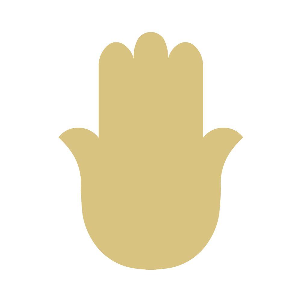 Basic Shape Hamsa MDF Cutout Hand Silhouette - Unfinished For DIY