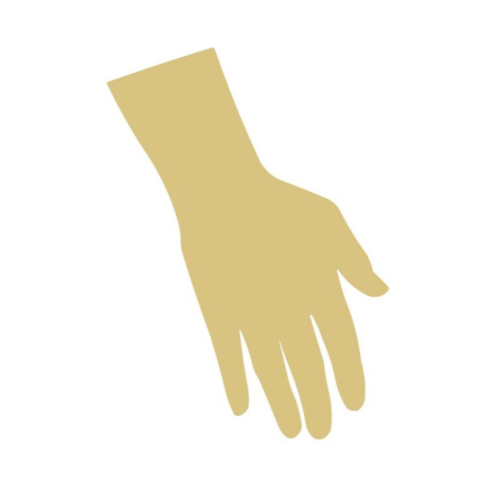 Basic Shape Hand MDF Cutout Silhouette - Unfinished For DIY