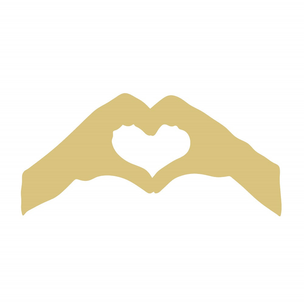Basic Shape Hands  MDF Cutout- Forming a heart - Unfinished For DIY