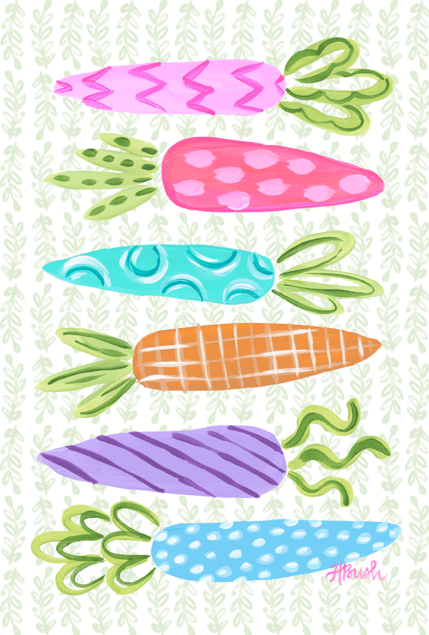 HALEY B DESIGNS COLORFUL CARROTS