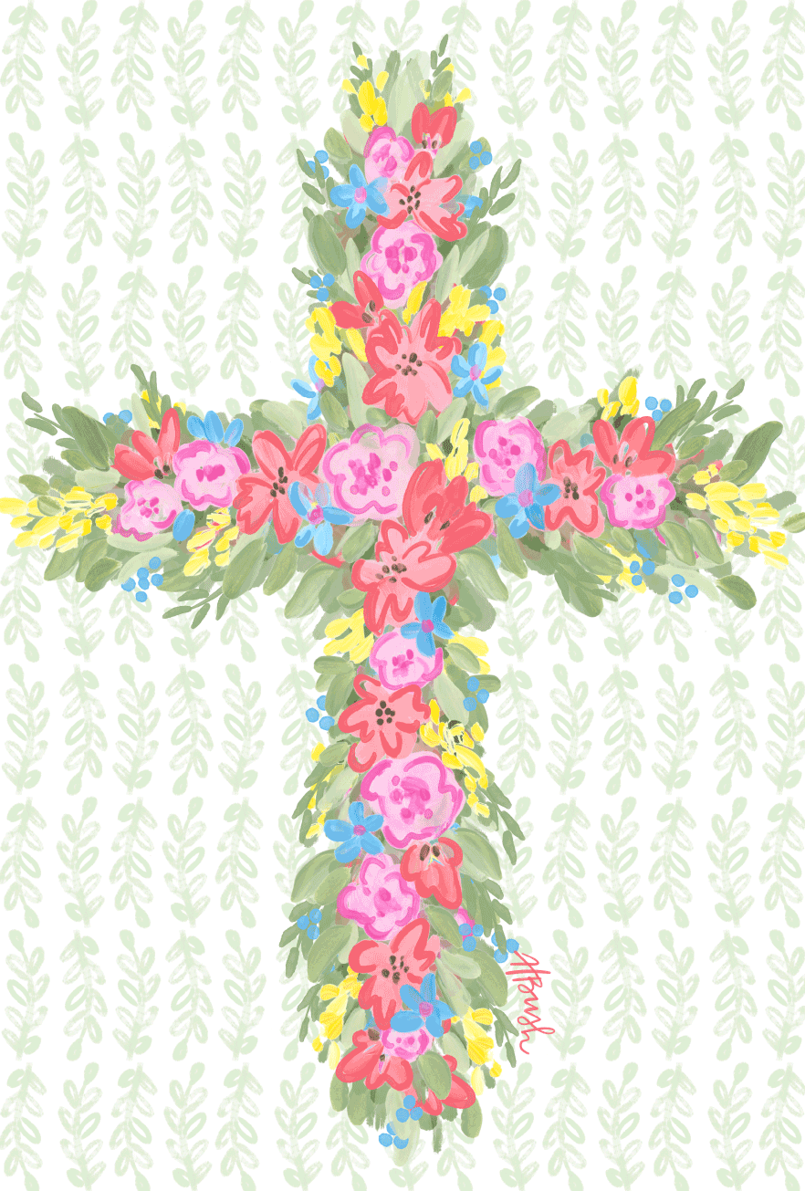 HALEY B DESIGNS COLORFUL CROSS