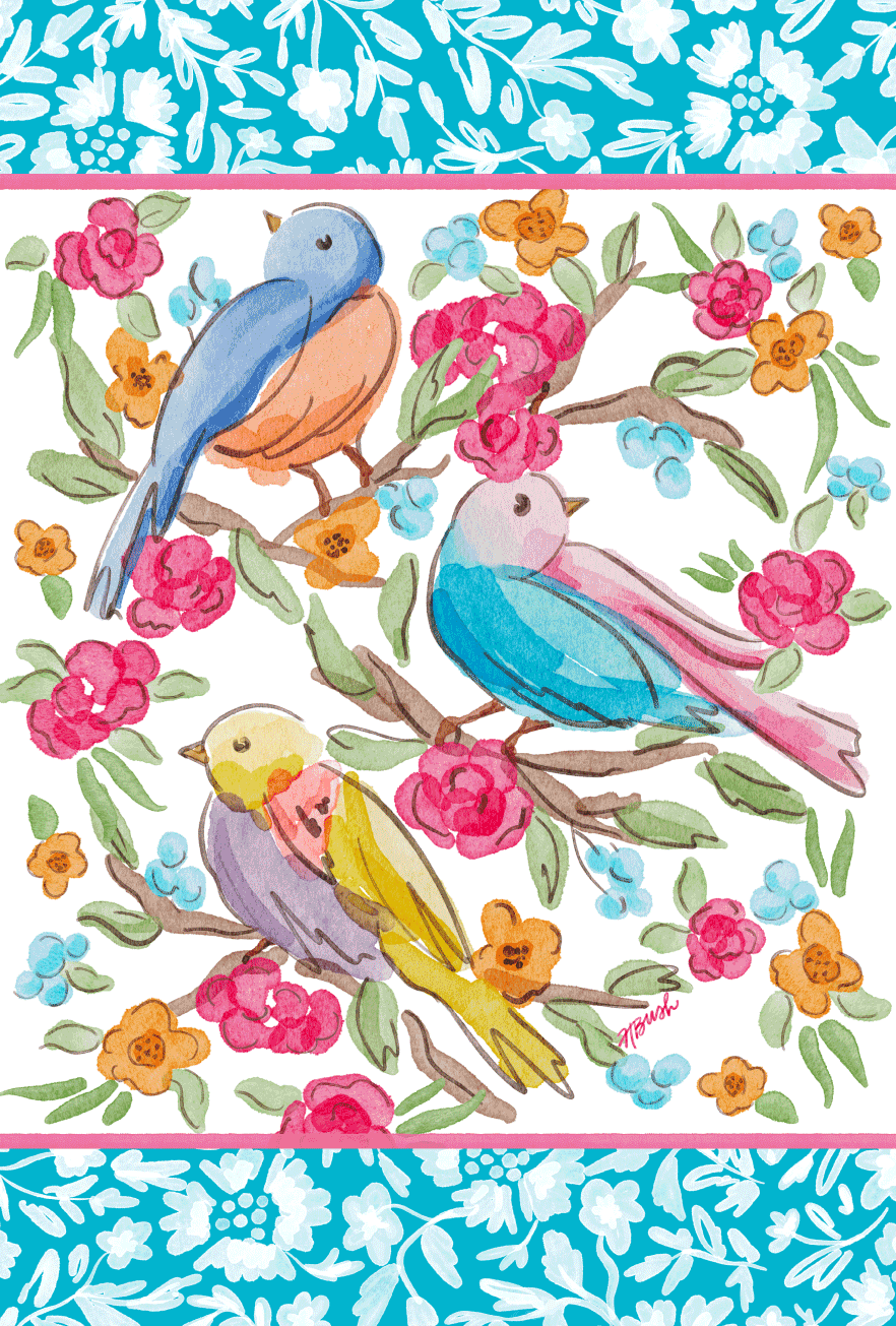 HALEY B DESIGNS MULTI COLOR BIRDS