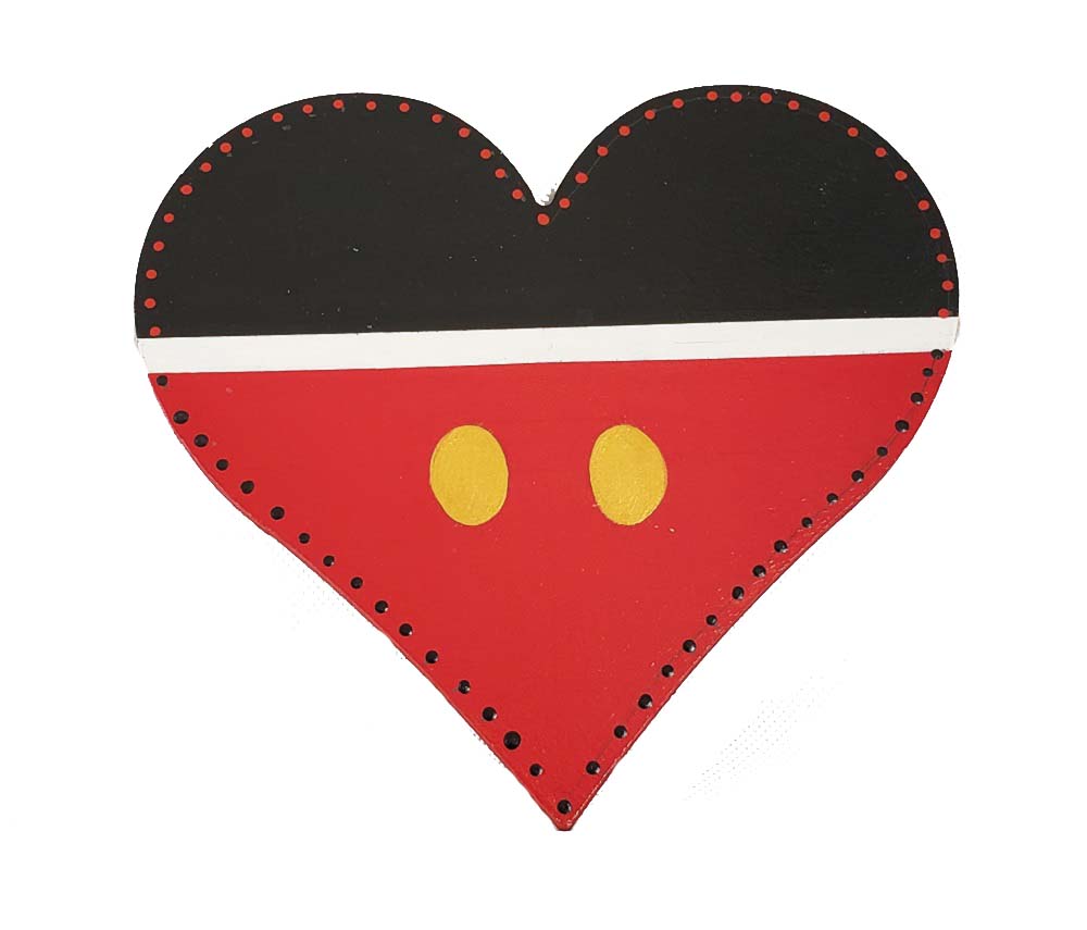Basic Shape Heart MDF Cutout Silhouette Style 1 - Unfinished For DIY