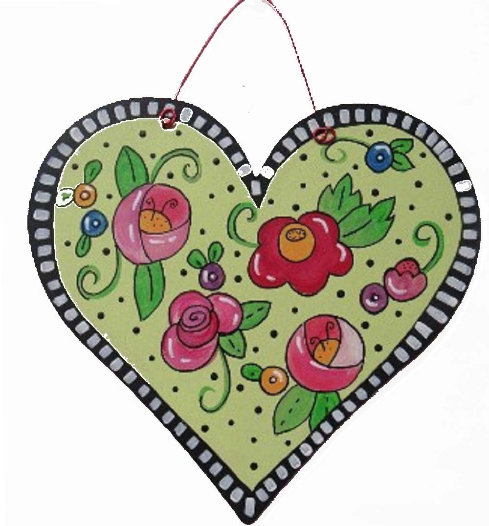 Basic Shape Heart MDF Cutout Silhouette Style 1 - Unfinished For DIY