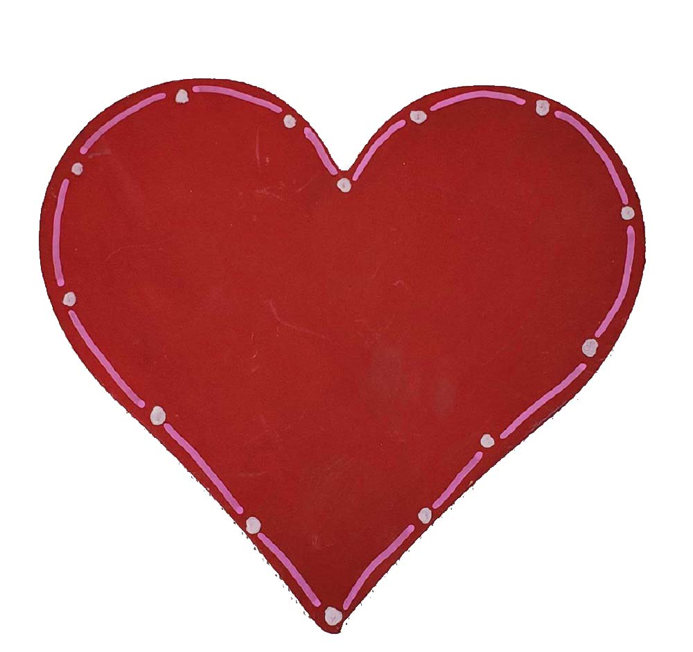 Basic Shape Heart MDF Cutout Silhouette Style 1 - Unfinished For DIY