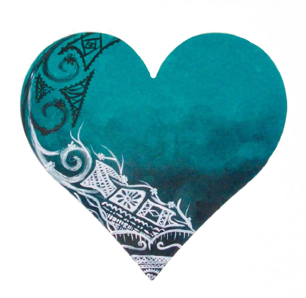 Basic Shape Heart MDF Cutout Silhouette Style 1 - Unfinished For DIY