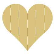 Basic Shape Heart MDF Cutout Pallet Vertical Slats - Unfinished For DIY