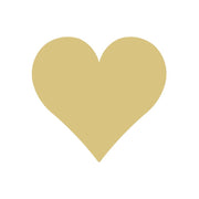 Basic Shape Heart MDF Cutout Silhouette Style 1 - Unfinished For DIY