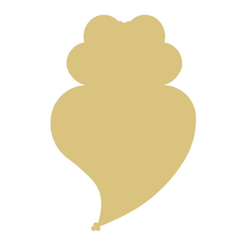 Basic Shape Heart MDF Cutout Silhouette Style 10 - Unfinished For DIY