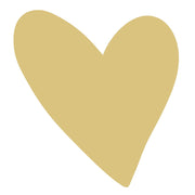Basic Shape Heart MDF Cutout Classic Silhouette Style 12 - Unfinished For DIY