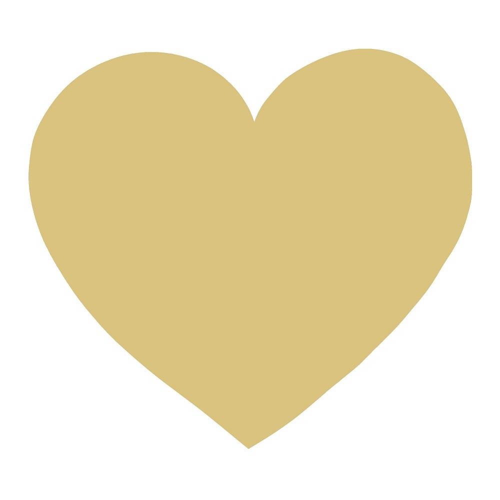 Basic Shape Heart MDF Cutout Silhouette Style 14 - Unfinished For DIY