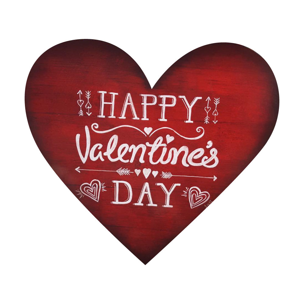Basic Shape Heart MDF Cutout Silhouette Style 1 - Unfinished For DIY