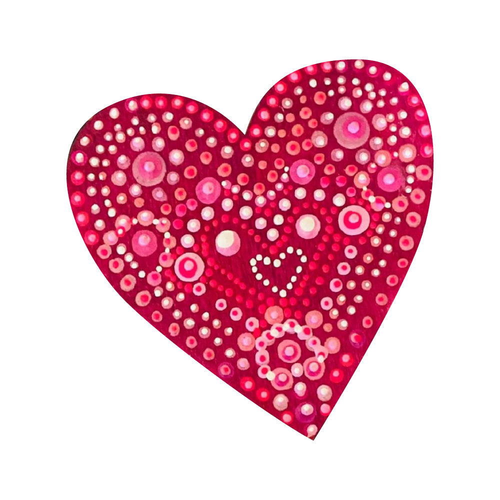 Basic Shape Heart MDF Cutout Silhouette Style 1 - Unfinished For DIY