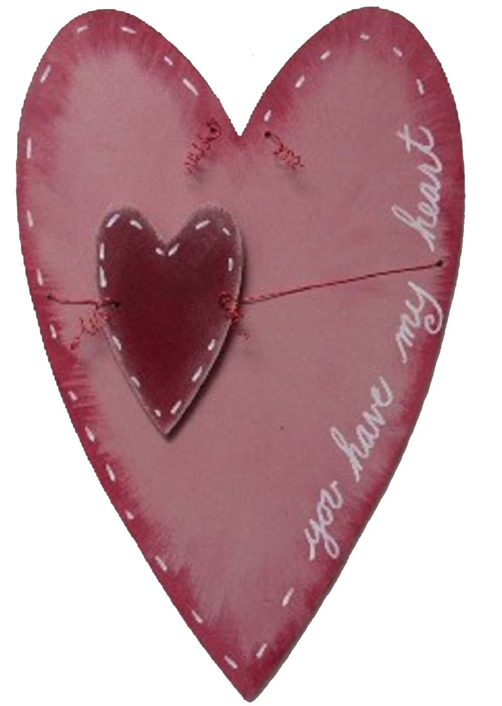 Basic Shape Heart MDF Cutout Silhouette Style 2 - Unfinished For DIY