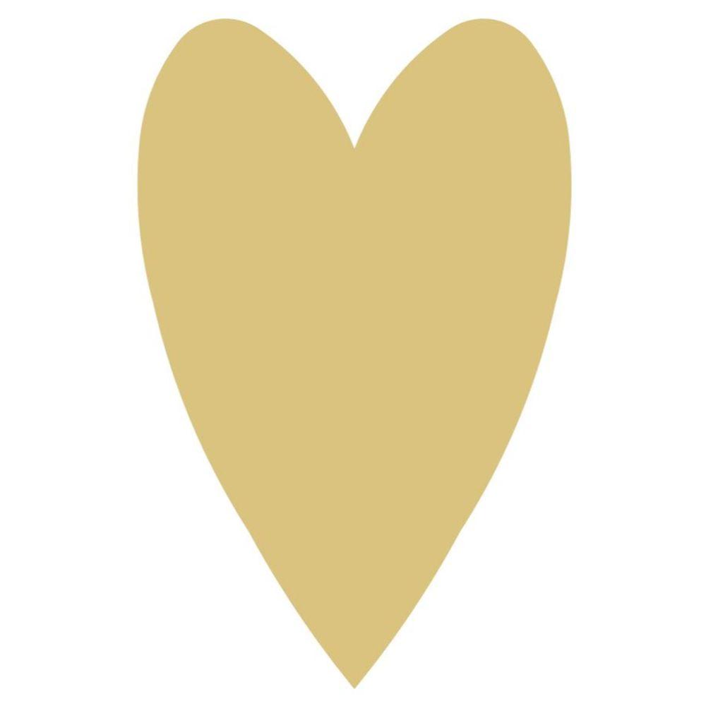 Basic Shape Heart MDF Cutout Silhouette Style 2 - Unfinished For DIY