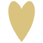 Basic Shape Heart MDF Cutout Silhouette Style 2 - Unfinished For DIY