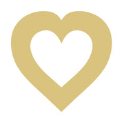 Basic Shape Heart MDF Cutout Simple Heart - Unfinished For DIY