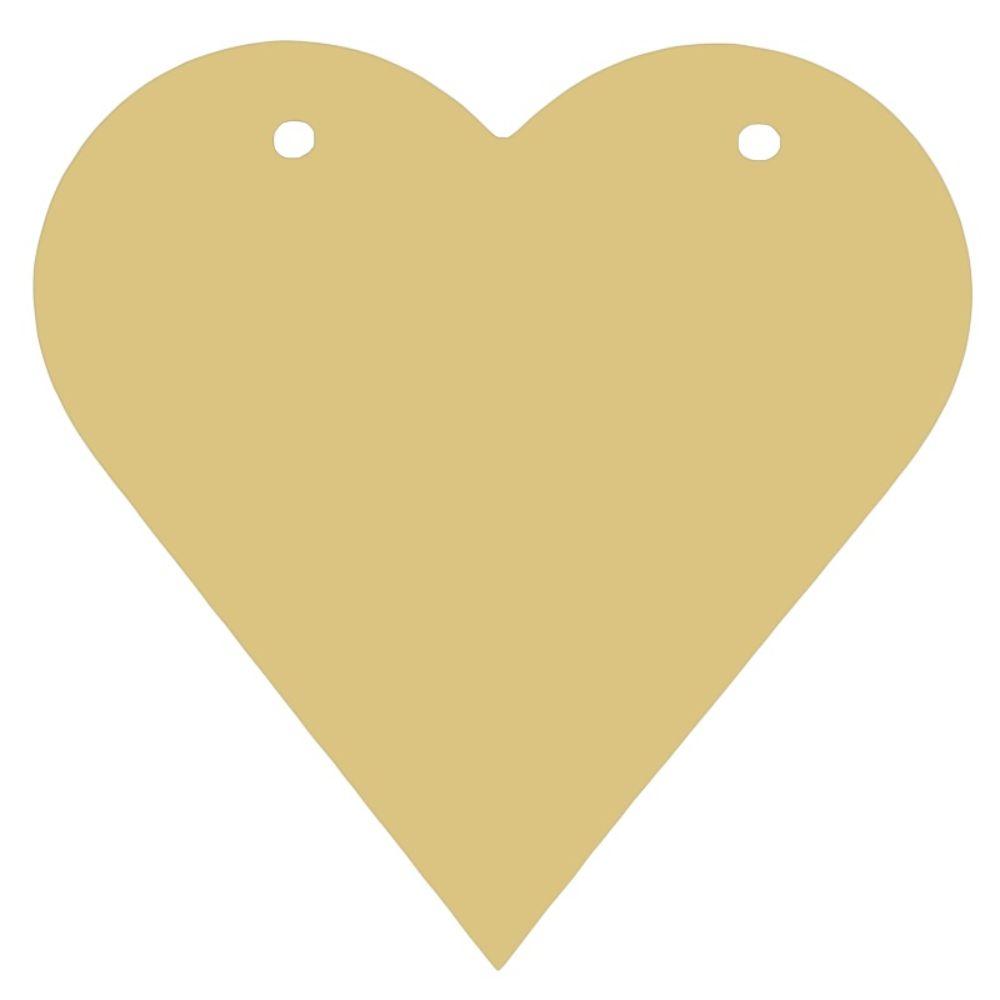 Basic Shape Heart MDF Cutout With Holes - Unfinished For DIY
