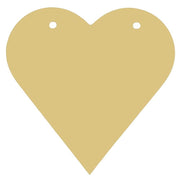 Basic Shape Heart MDF Cutout With Holes - Unfinished For DIY