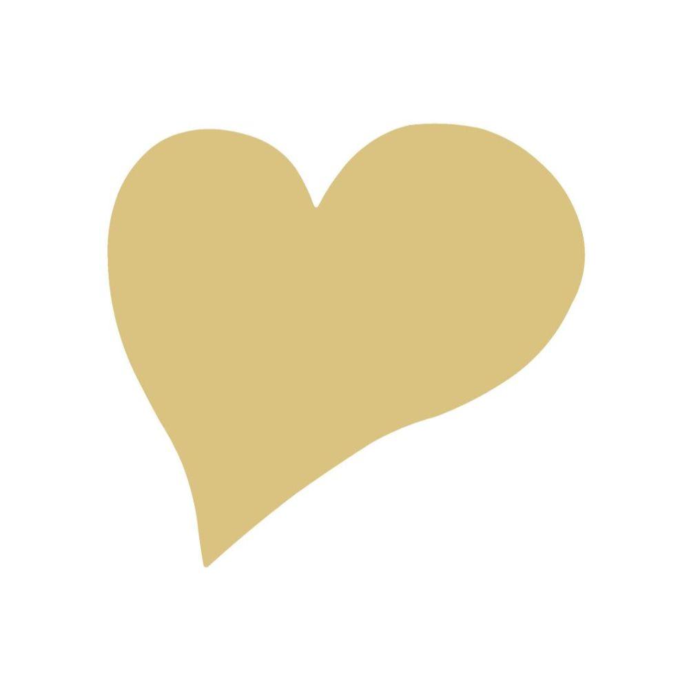 Basic Shape Heart MDF Cutout Classic Silhouette Style 5 - Unfinished For DIY