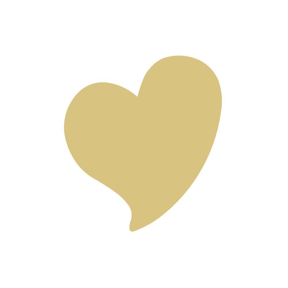 Basic Shape Heart MDF Cutout Silhouette Style 7 - Unfinished For DIY