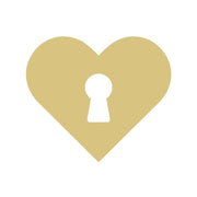 Basic Shape Heart MDF Cutout Keyhole Cutout - Unfinished For DIY