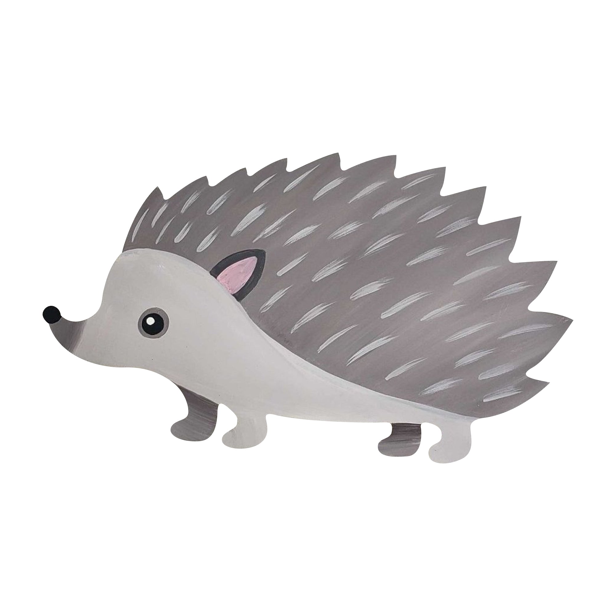 Design By Line Hedgehog MDF Cutout Left-Facing Line Art Silhouette - Unfinished For DIY