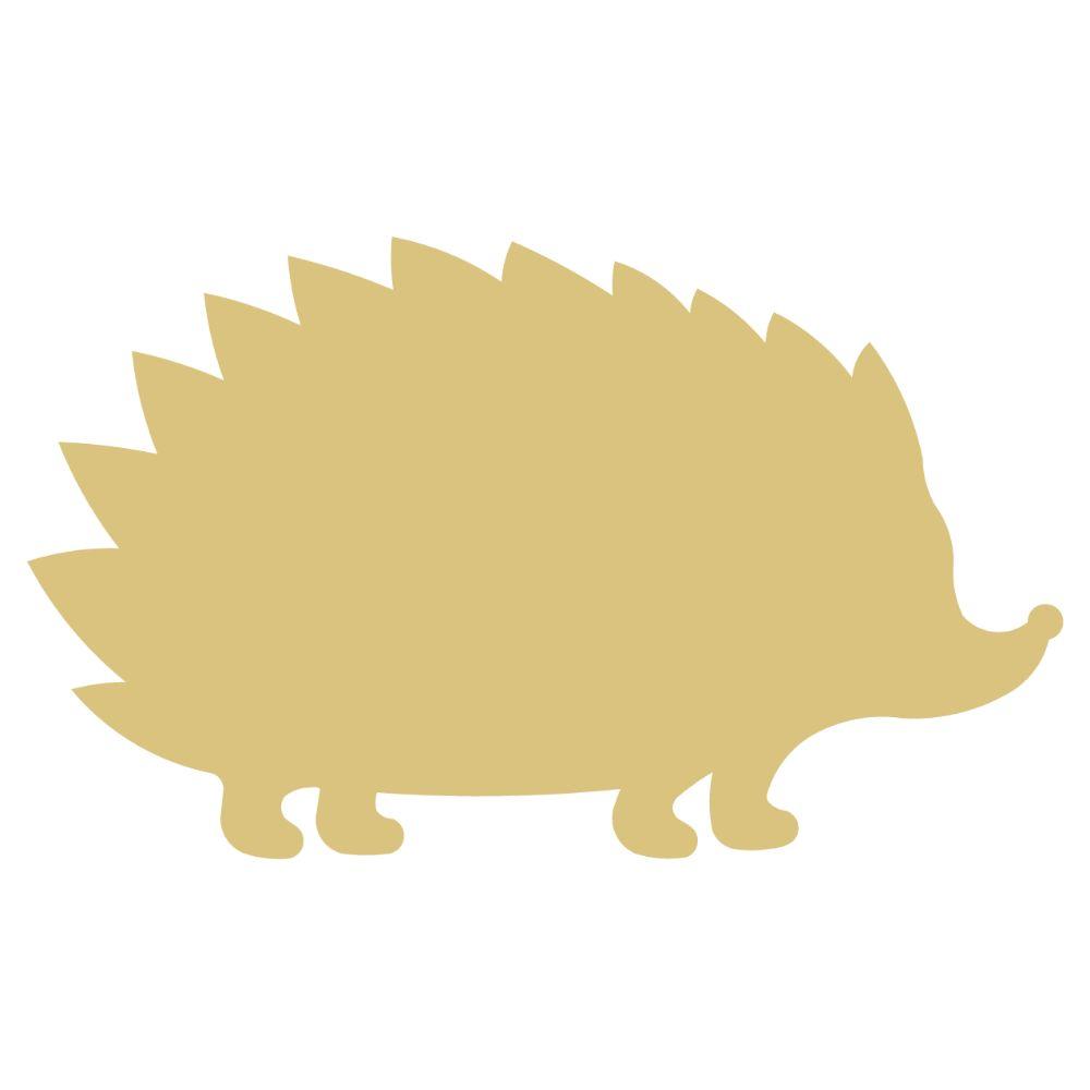 Basic Shape Hedge Hog MDF Cutout Silhouette - Unfinished For DIY