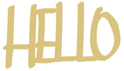 Basic Shape Word MDF Cutout Hello - Hello - Unfinished For DIY