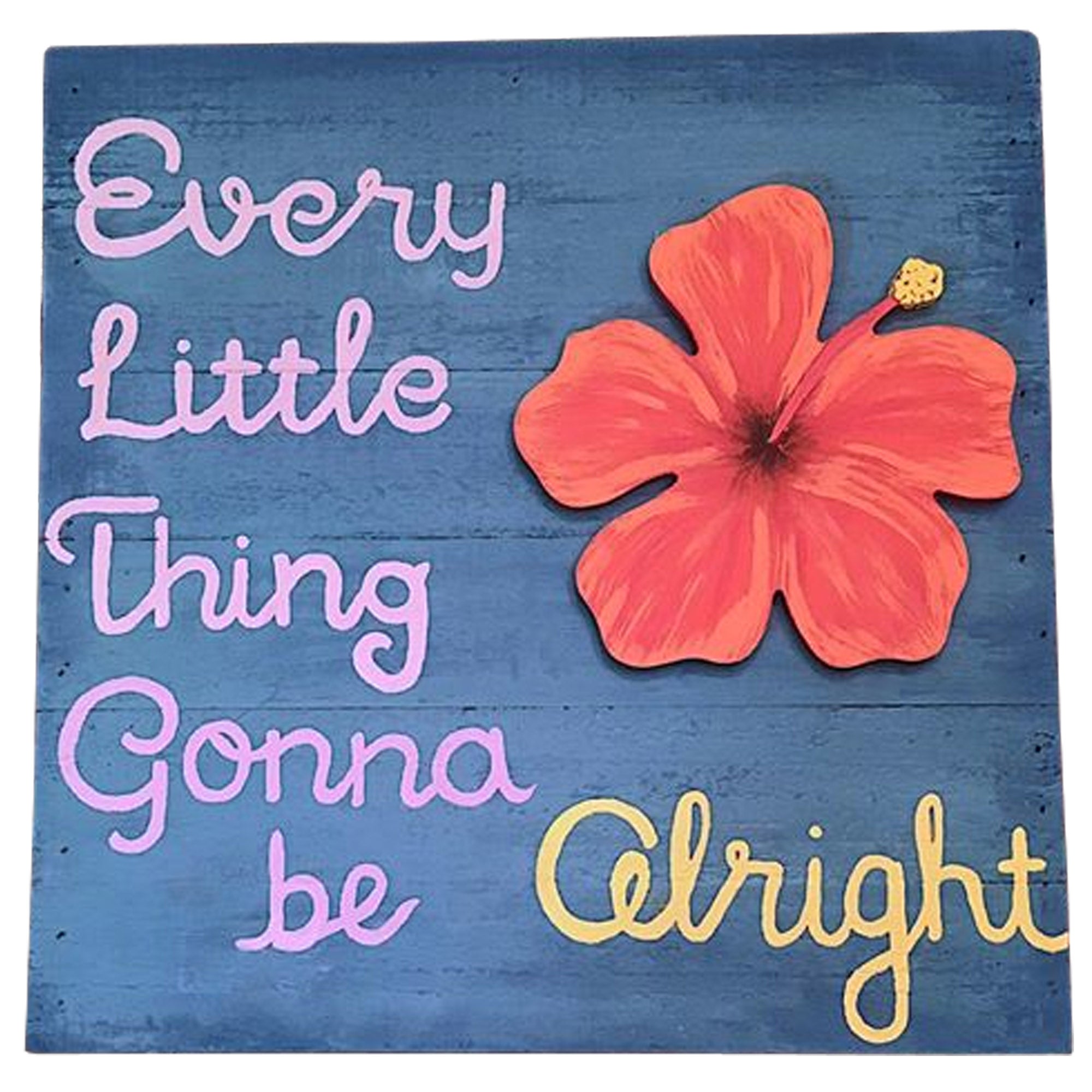 Basic Shape Hibiscus MDF Cutout Floral Silhouette Style 1 - Unfinished For DIY