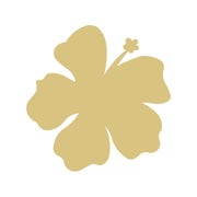 Basic Shape Hibiscus MDF Cutout Floral Silhouette Style 1 - Unfinished For DIY