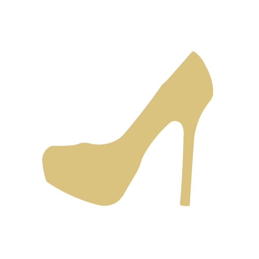 Basic Shape High Heel MDF Cutout Silhouette Style 1 - Unfinished For DIY
